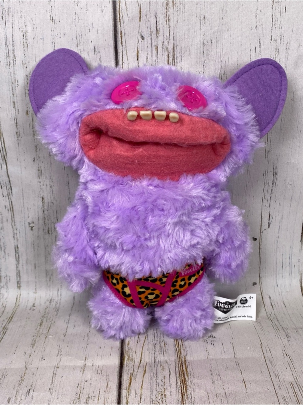 Funny Ugly Monster Budgie Fuggler Grin Grin - Purple Stuffed Toy